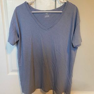 Aerie Distressed V-Neck Boyfriend T-Shirt